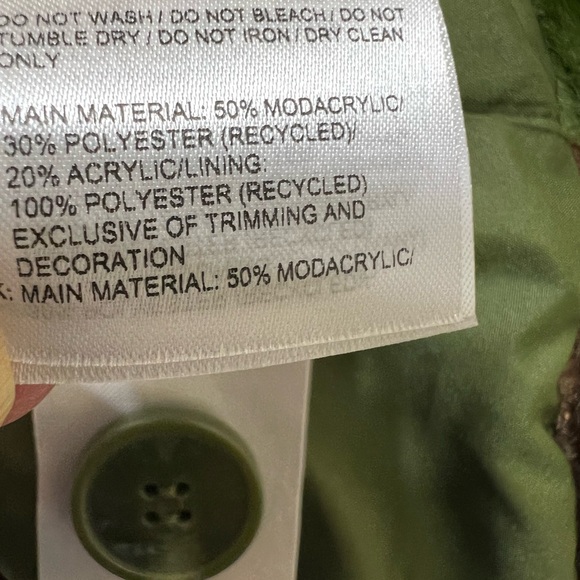 Adidas Ivy Park Beyonce Unisex Kids Sz 5/6/2XS Faux Fur Camouflage Jacket Coat - Picture 11 of 14